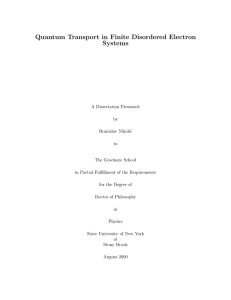 Quantum Transport in Finite Disordered Electron Systems