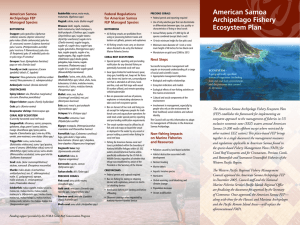 American Samoa Archipelago - Western Pacific Fishery Council