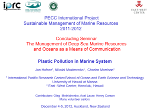 Plastic Pollution in Marine System