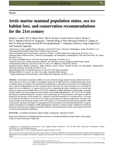 Arctic marine mammal population status, sea ice habitat loss, and