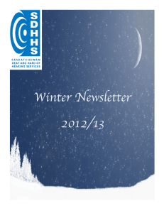 Winter Newsletter 2012