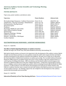 Poster Abstracts - American Auditory Society