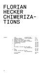 FLORIAN HECKER CHIMERIZA TIONS