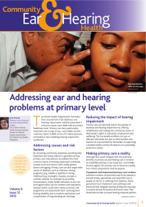 Addressing ear and hearing problems at primary level