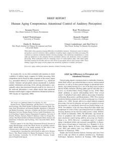 Human Aging Compromises Attentional Control of Auditory Perception
