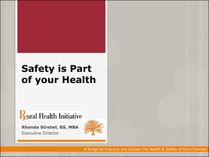 Strebel, Rhonda - Safety is Part of your Health