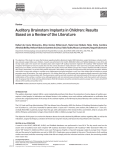Auditory Brainstem Implants in Children: Results Based on a Review