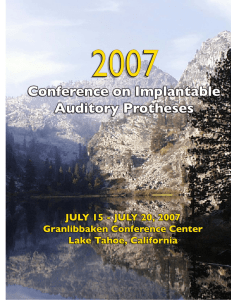 2007 Program Book - Conference on Implantable Auditory Prosthesis