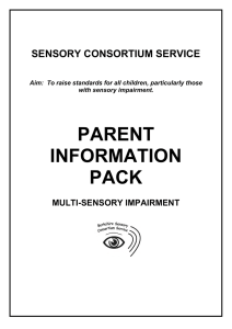 the Sensory Consortium Service Parent Information Pack