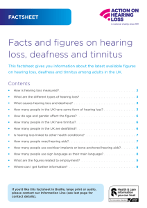 Facts and figures on hearing loss, deafness and tinnitus