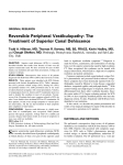 Reversible Peripheral Vestibulopathy: The Treatment of Superior