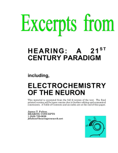 HEARING: A 21 CENTURY PARADIGM ELECTROCHEMISTRY OF