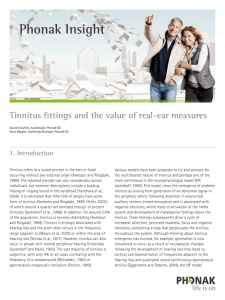 Tinnitus fittings and the value of real-ear measures