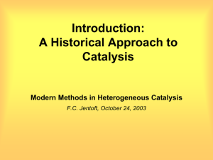 Introduction: A Historical Approach to Catalysis