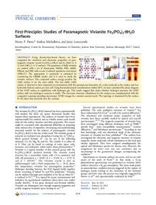 First-Principles Studies of Paramagnetic Vivianite Fe3(PO4)2·8H2O