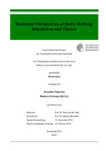 Molecular Perspective of Static Wetting: Simulation and