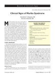 Clinical Signs of Marfan Syndrome
