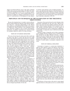 principles and techniques of the examination of the trigeminal nerve