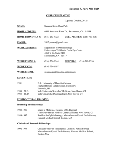 CURRICULUM VITAE - Women in Ophthalmology