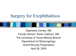 Surgery for Exophthalmos