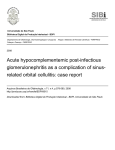 Acute hypocomplementemic post-infectious glomerulonephritis as a