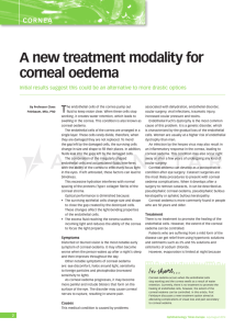 A new treatment modality for corneal oedema