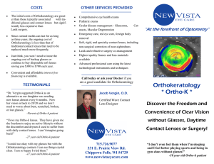 Ortho-k brochure - Cardinal Family Eye Care