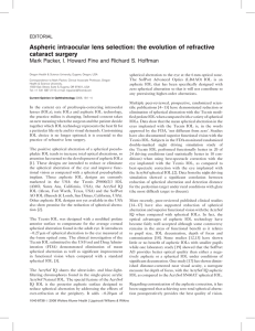 Aspheric intraocular lens selection: the evolution of refractive