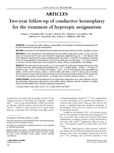 Two-year follow-up of conductive keratoplasty for the treatment of