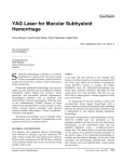 YAG Laser for Macular Subhyaloid Hemorrhage