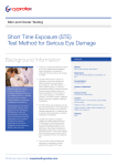 Short Time Exposure (STE) Test Method for Serious Eye Damage