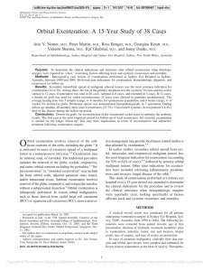 Orbital Exenteration: A 15