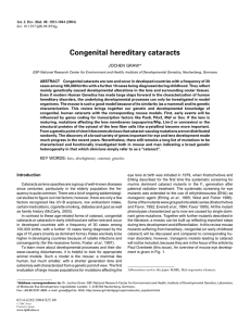 Congenital hereditary cataracts