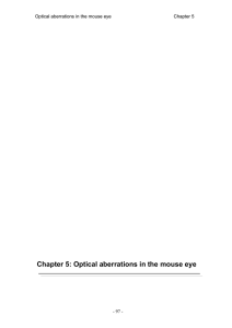 Chapter 5: Optical aberrations in the mouse eye