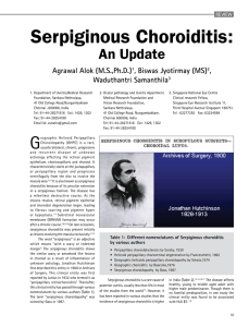 Serpiginous Choroiditis: An Update