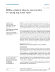 Diffuse unilateral subacute neuroretinitis in a young boy: a case report