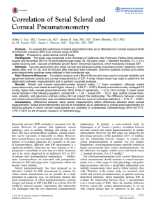 Correlation of Serial Scleral and Corneal Pneumatonometry