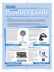 OPHTHALMIC Product Guide