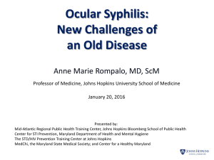 Ocular Syphilis: New Challenges of an Old Disease