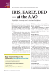 IRIS, EARLY, DED — at the AAO