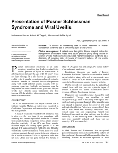 Presentation of Posner Schlossman Syndrome and Viral Uveitis