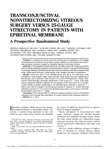 transconjunctival nonvitrectomizing vitreous surgery versus 25