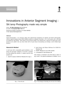 Innovations in Anterior Segment Imaging