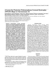 A locus for posterior polymorphous corneal dystrophy (PPCD3