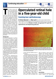 Operculated retinal hole in a five-year