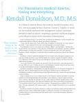 Kendall Donaldson, MD, MS - Physicians Database Login