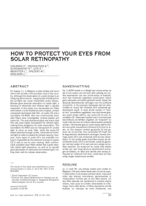 how to protect your eyes from solar retinopathy