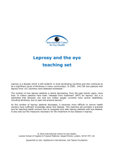 Leprosy and the eye teaching set