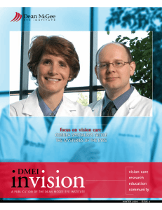 focus on vision care - Dean McGee Eye Institute