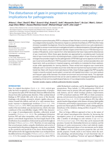 The disturbance of gaze in progressive supranuclear palsy